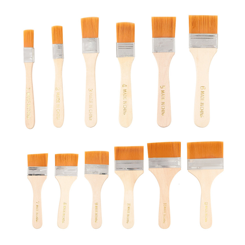 Home Improvement Fence - 12 Buah Set Kuas Cat Pipih