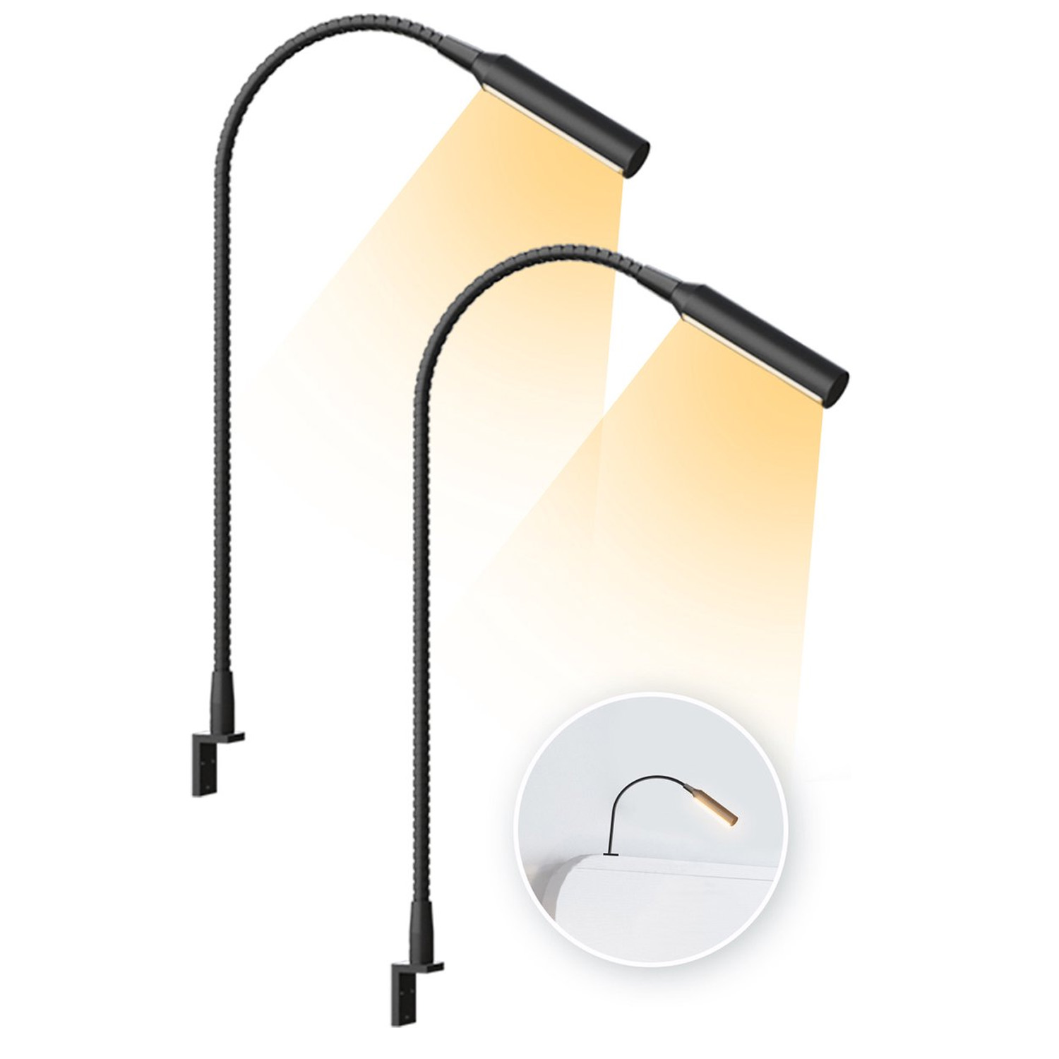 Light Switch - 2 buah lampu baca LED dengan