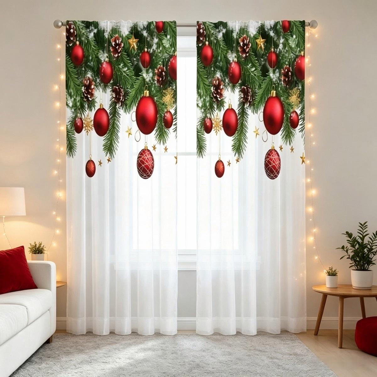 Tirai Tipis Bermotif Bola Mera - Curtain Rods ulasan dan harga